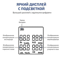 Газоанализатор (комбинированный измеритель 4 в 1) МЕГЕОН 08190